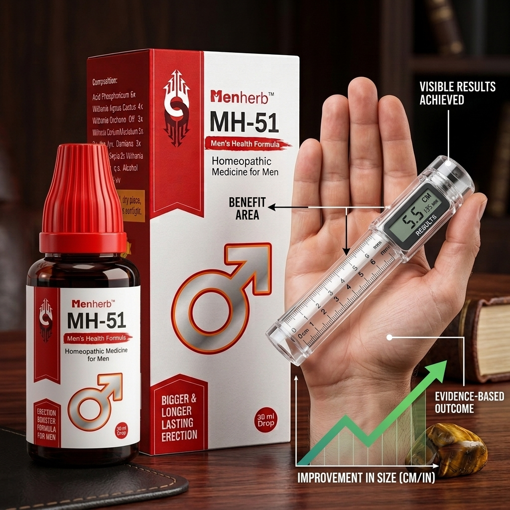 Menherb MH-51 Homeopathic Drops 30ml Men's Formula Pack of 4