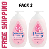 2x Johnson's Baby Lotion Natural Plant Oil B5 Hydration Newborn Moisture 500ml