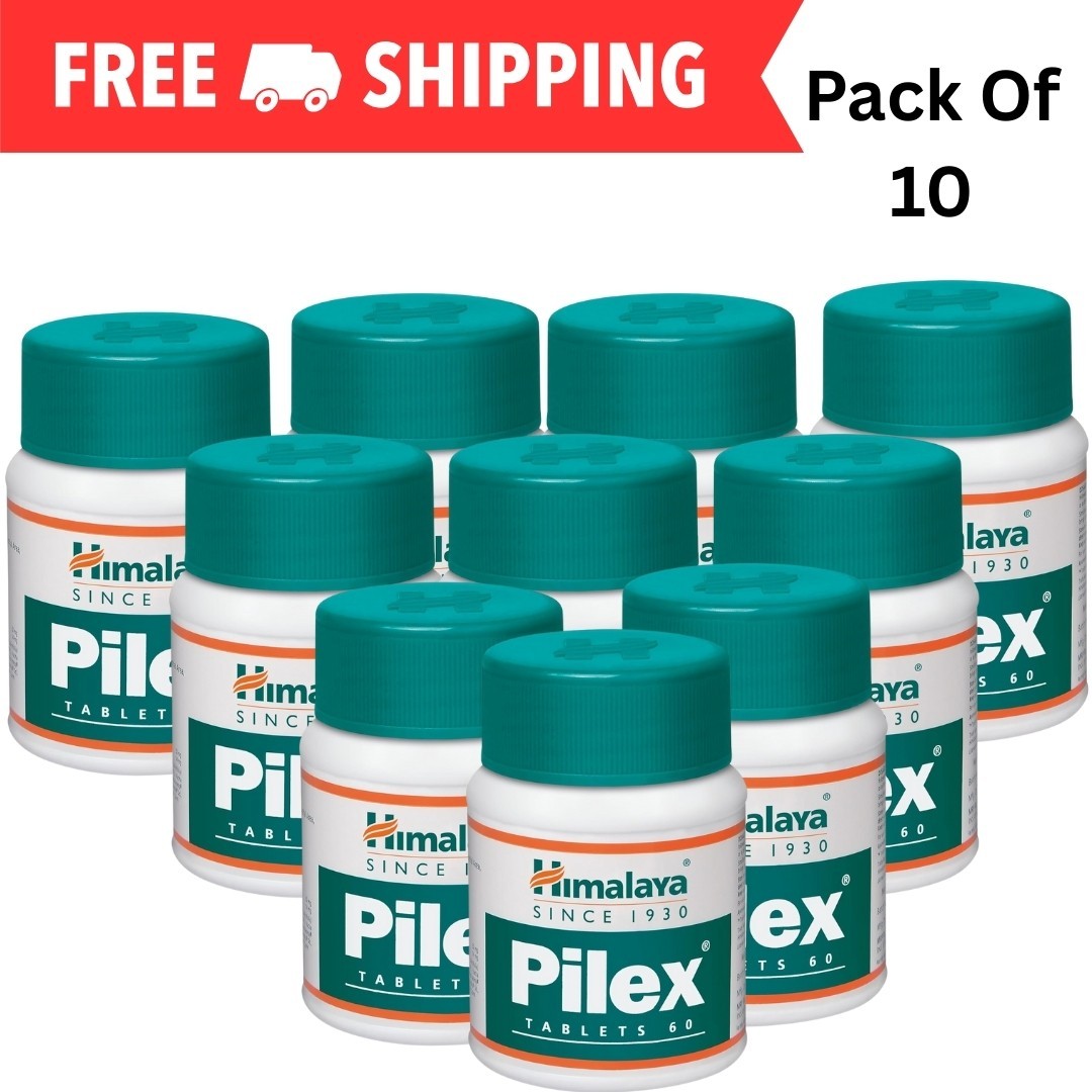 Himalaya Pilex 600 Tabs For Piles Pack of 10 + free shipping