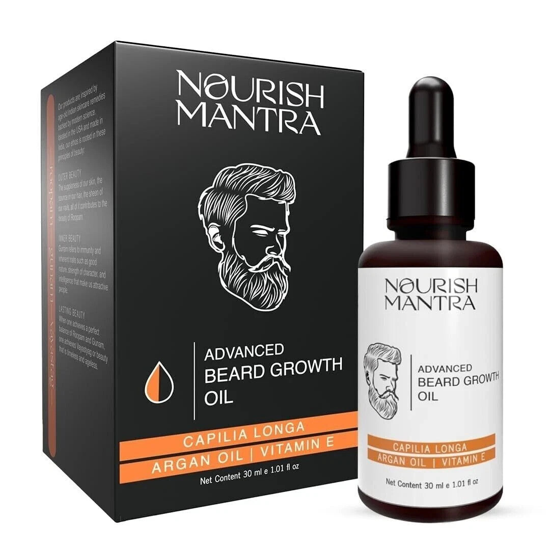 Nourish Mantra Advanced Beard Growth Oil For Fuller Thicker and Healthier 30ml
