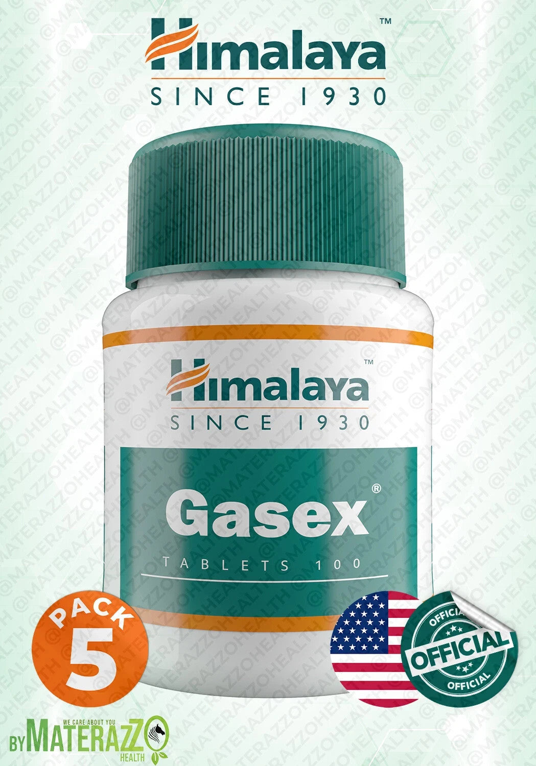 Himalaya Gasex Herbal Stomach Care Tablets Digestive Support 500 Tablets