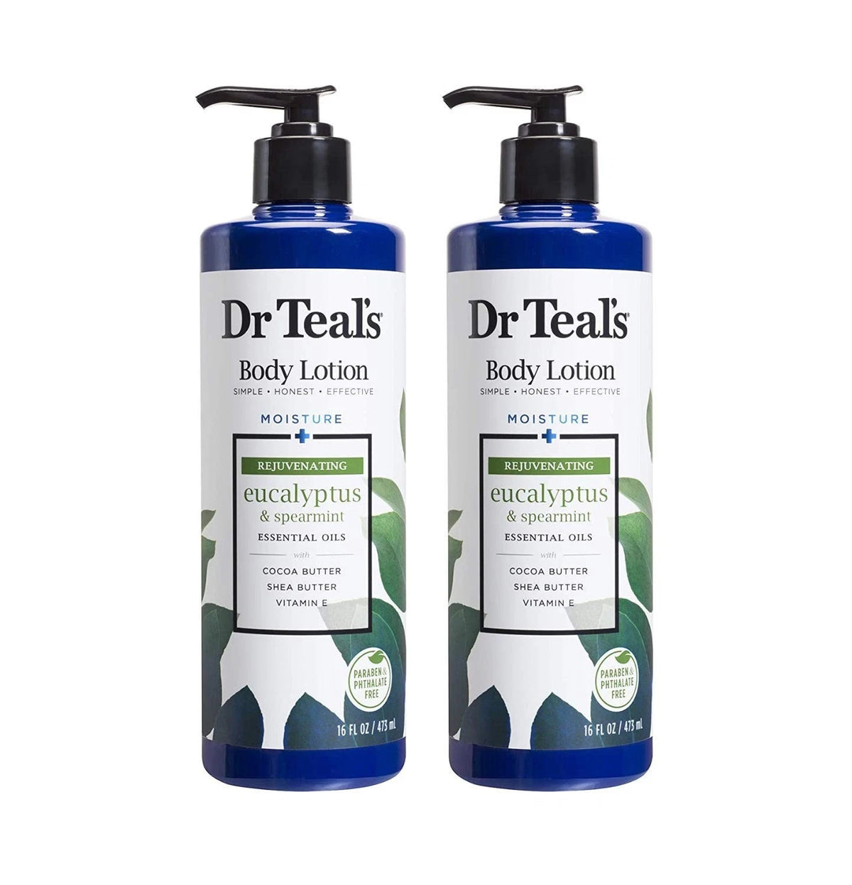 Dr Teal’s Body Lotion Eucalyptus &amp; Spearmint Cocoa Shea + Vitamin E 532ml