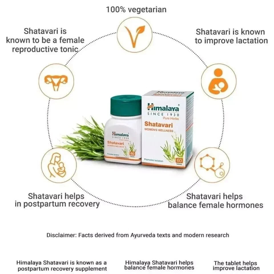 3X Himalaya Herbal Shatavari 60 Tabs For Women Health+ FREE SHIPPING