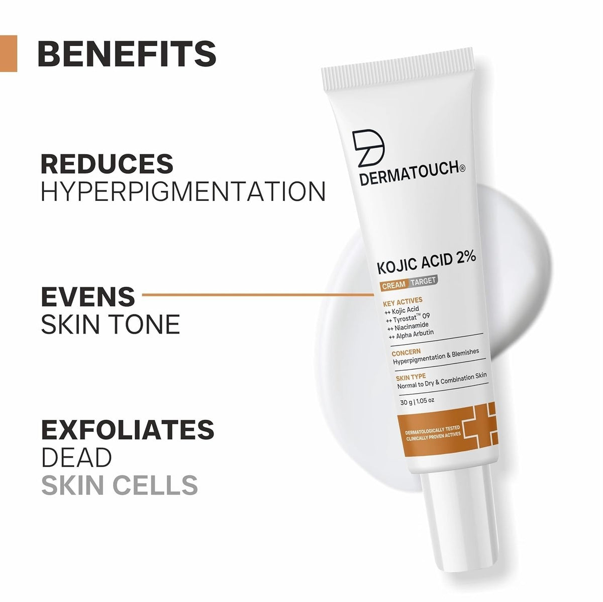 3X DERMATOUCH Kojic Acid 2% Cream For Pigmentation, Blemishes 30gm+FREE SHIPPING