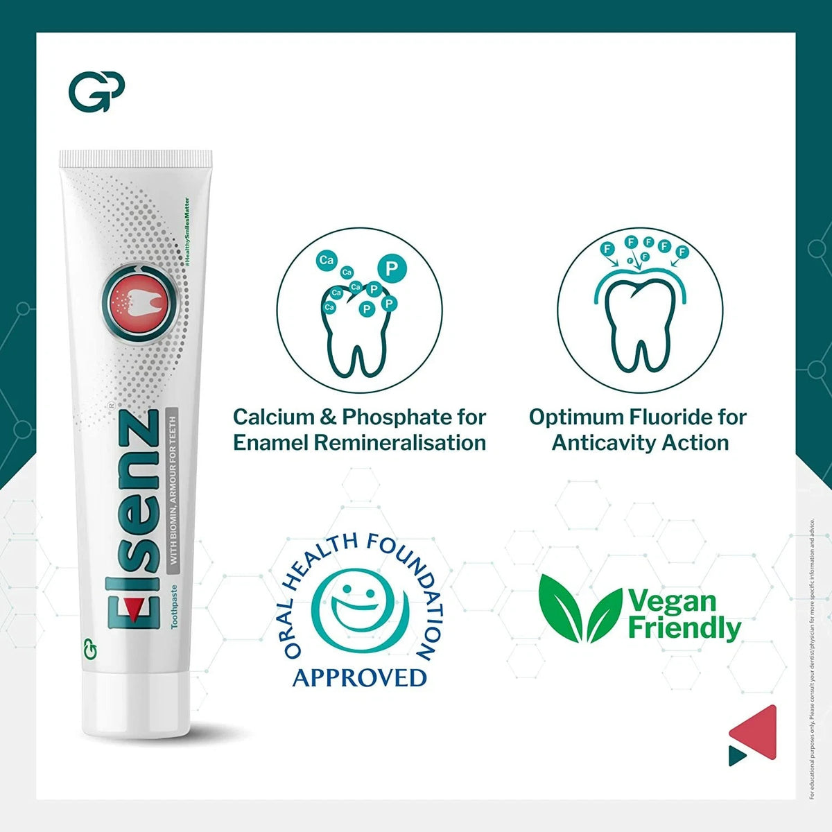 Elsenz Anti Cavity Fluoride Toothpaste 70g Pack of 2 Fresh Breath Free Shipping