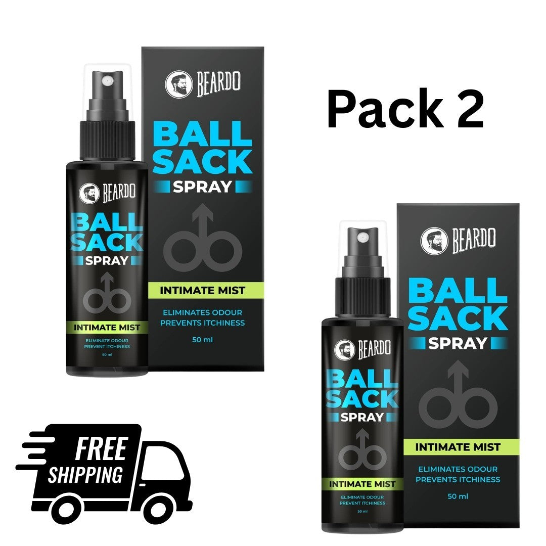 2X Beardo Ball Sack Spray for Men 50ml - Odor Control &amp; Long-Lasting Freshness
