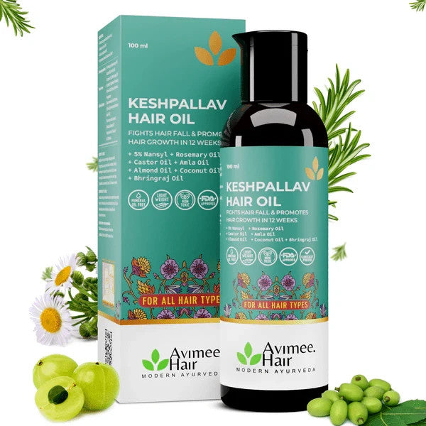 2x Avimee Herbal Keshpallav Hair Oil Growth Amla Castor 100ml-FREE SHIP