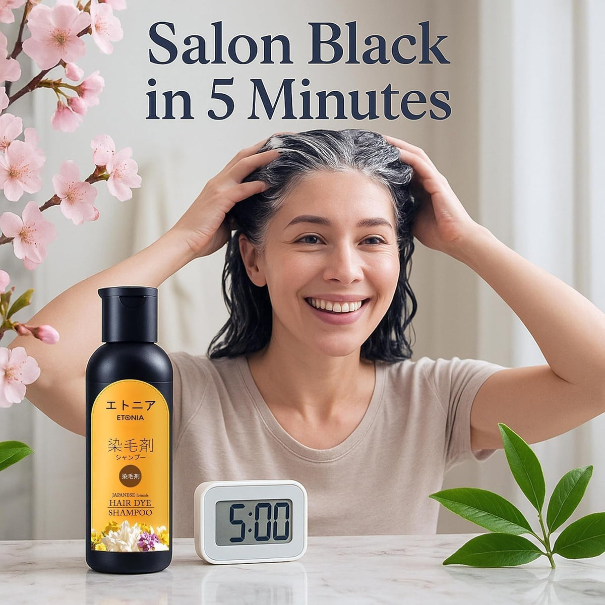 100% Working Japanese Hair Dye Shampoo Long Lasting Natural Man &amp; Women 200ml