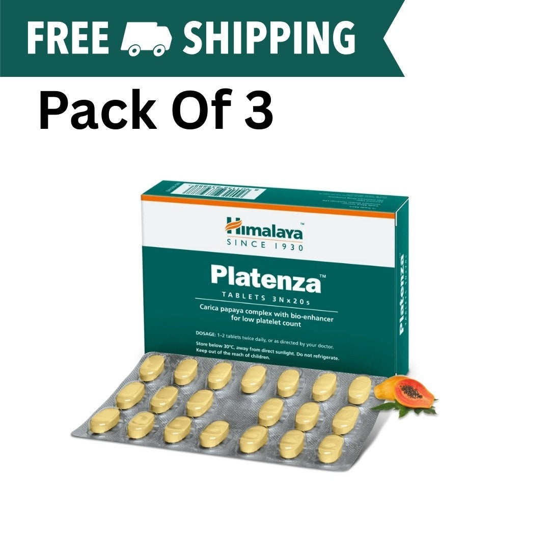 Himalaya Platenza Tablets – 3 × 20 Tablets (Total 60 Tabs) Herbal Formula