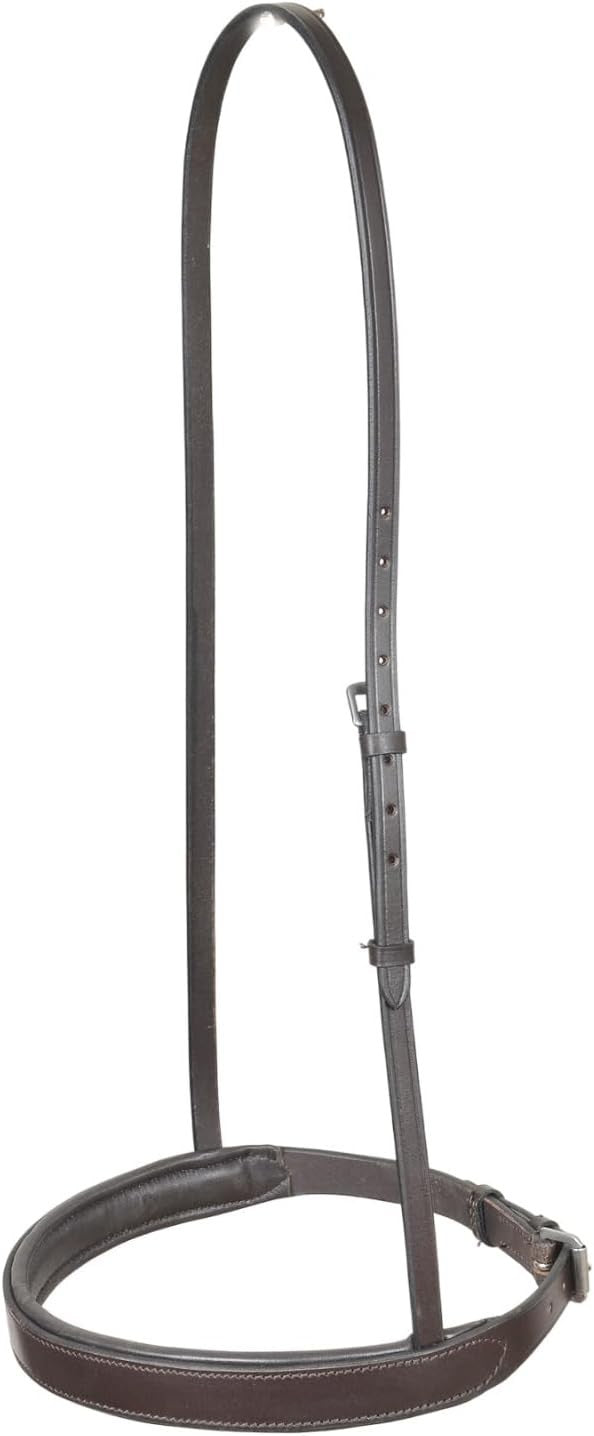 Leather Comfort Padded Simple Cavesson Nose-band For Bridle - Free Ship