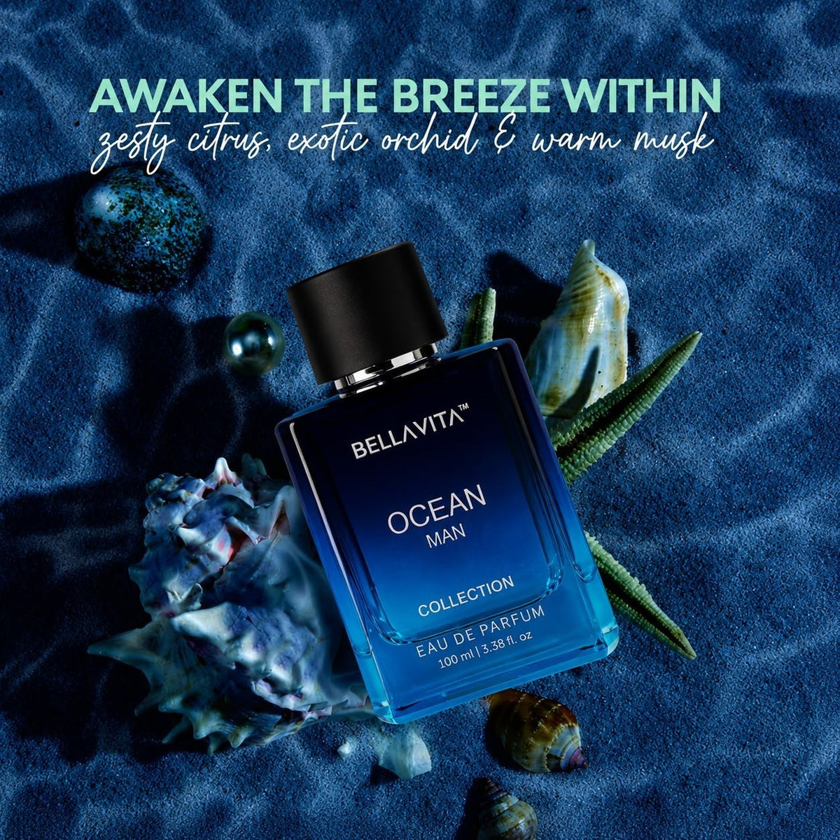 Bella Vita Luxury Men Ocean Aquatic EDP 100ml Perfume With Marine, Orchid &amp; Musk