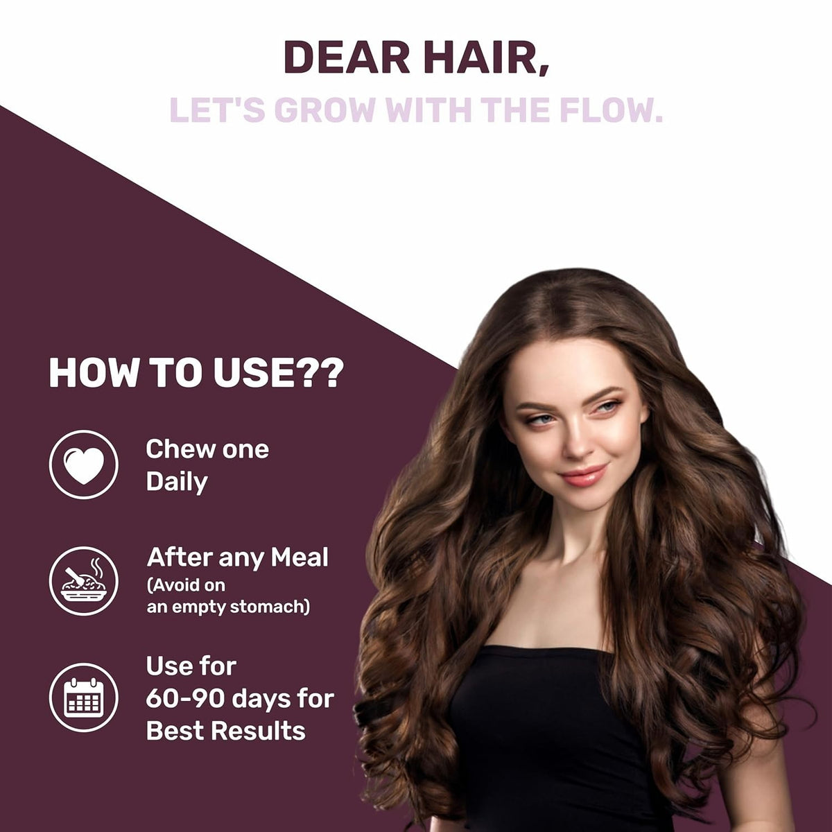 Mypro Biotin Gummies Hair Growth &amp; Strength Amla, Grapeseed 30 Ct