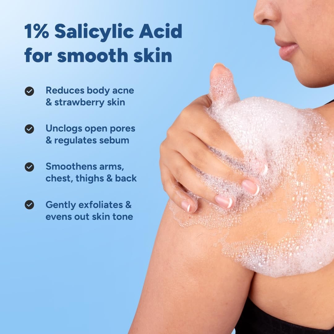 Arata 1% Salicylic Acid Body Wash 300ml Strawberry for Bacne &amp; Clear Skin