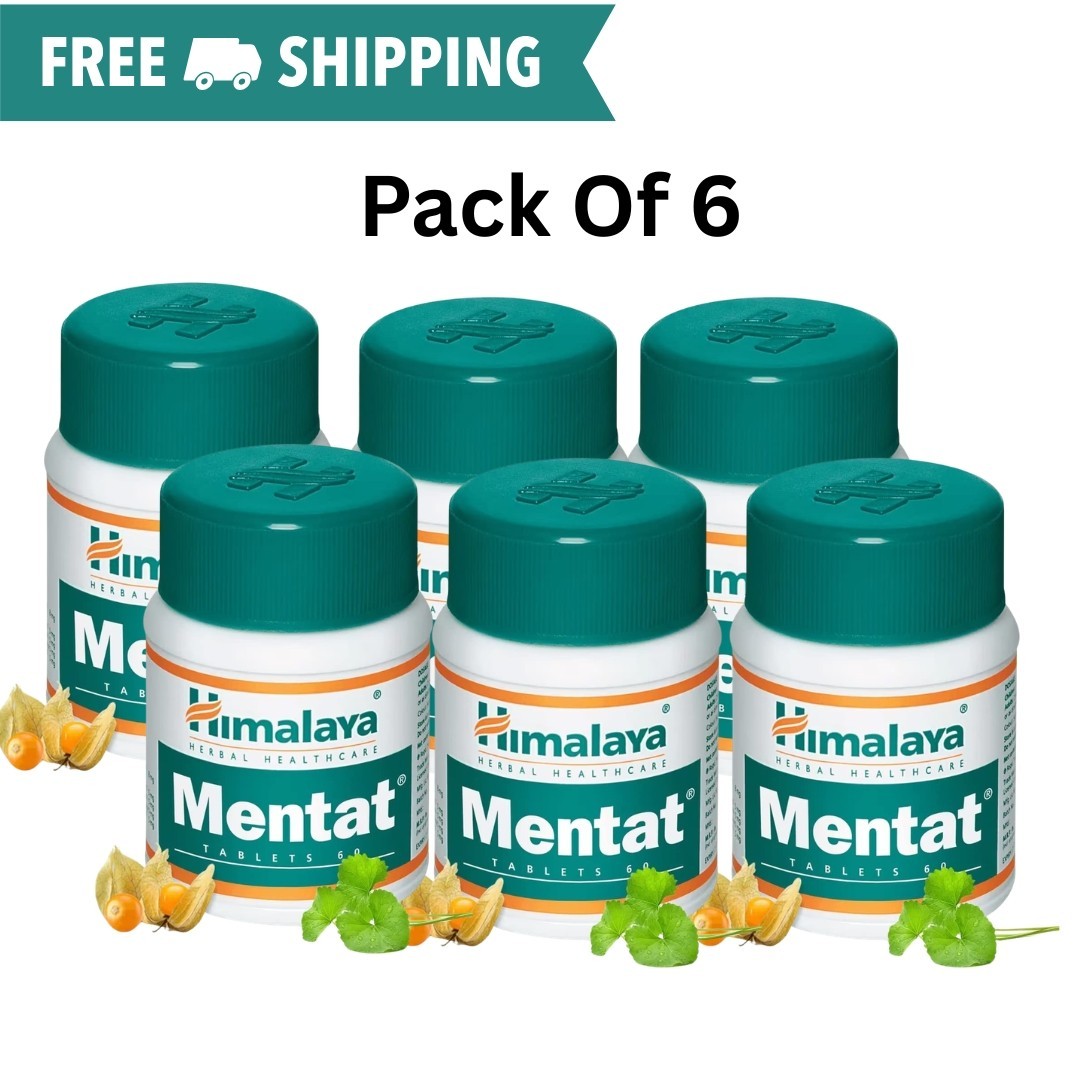 6X Himalaya MENTAT 60 Tablets Enhances Memory and Learning Capacity FREE SHIP