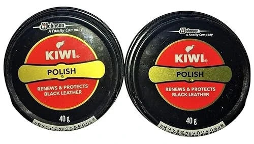 Kiwi Shoe Polish Paste Black Pack of 2 Shine Protect Leather Shoes
