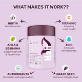 Mypro Biotin Gummies Hair Growth &amp; Strength Amla, Grapeseed 30 Ct