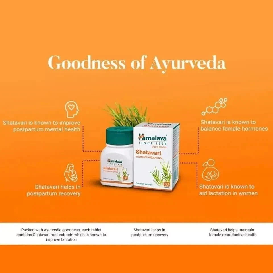 3X Himalaya Herbal Shatavari 60 Tabs For Women Health+ FREE SHIPPING