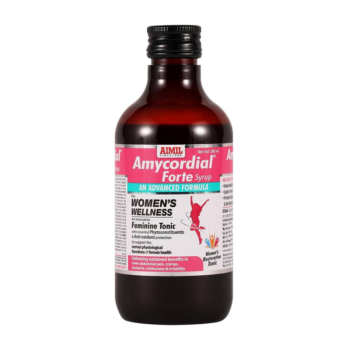 AIMIL Amycordial Forte Syrup 200ml | Women’s Wellness Tonic with Ashoka &amp; Shatav