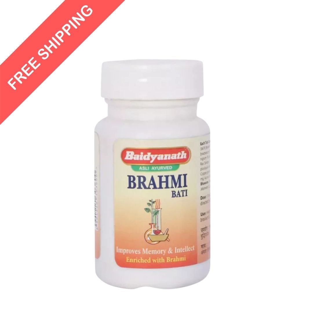Baidyanath Brahmi Bati 80 Tablets Herbal Ayurvedic Memory Wellness+Free Shipping