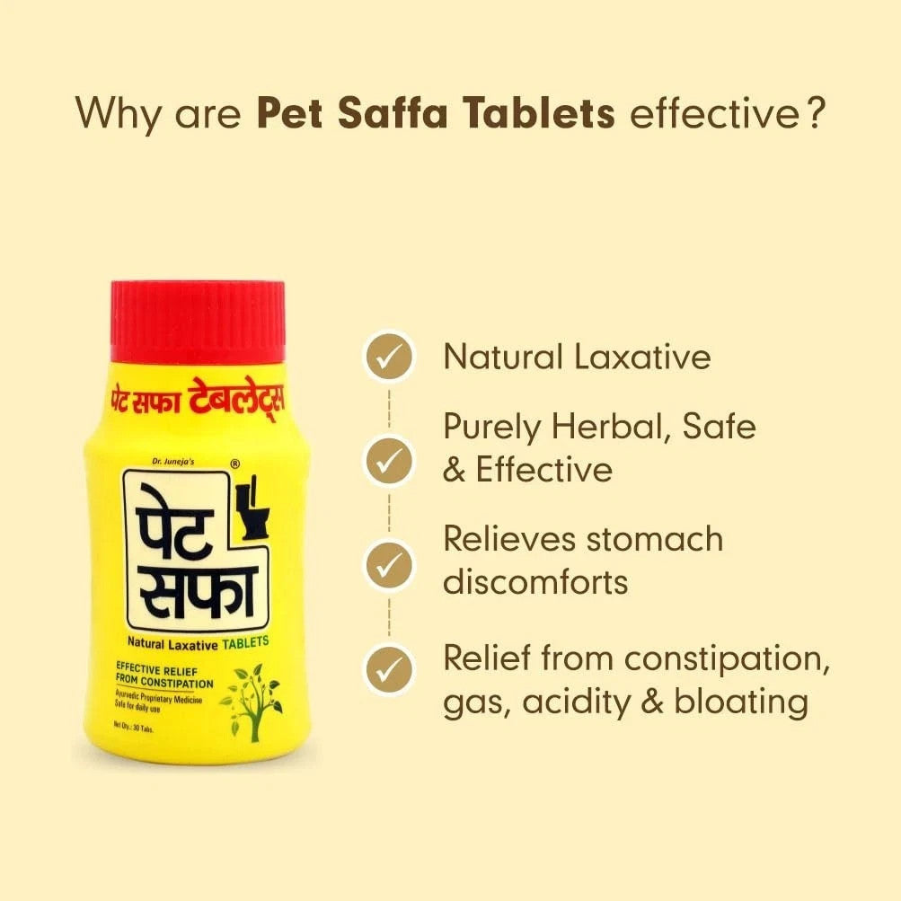 Pet Saffa Tablets 30 Tabs Herbal Digestive Support Gas &amp; Bloating Relief