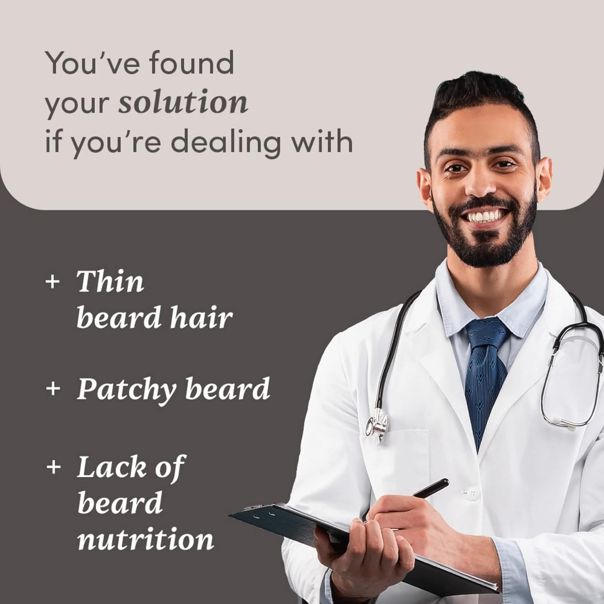 Man Matters Beard Gummies 30 Days Biotin &amp; Creatine Beard Growth Support