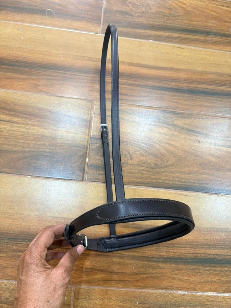 Leather Comfort Padded Simple Cavesson Nose-band For Bridle - Free Ship