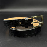 Black Genuine CROC LEATHER Men's Belt Multiple Sizes+Free Shipping