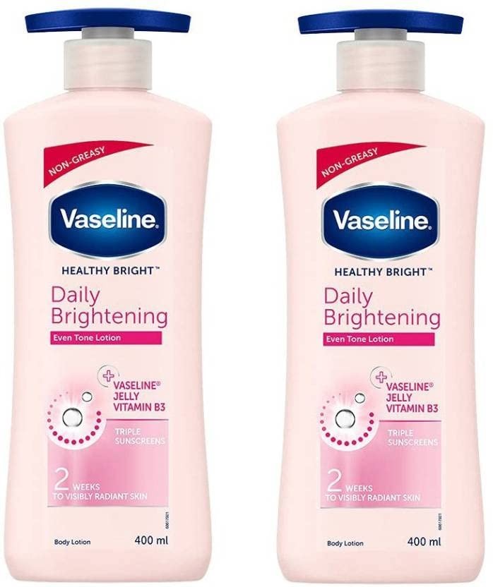 Vaseline Daily Brightening Even Tone Lotion 400ml x2 Combo 800ml