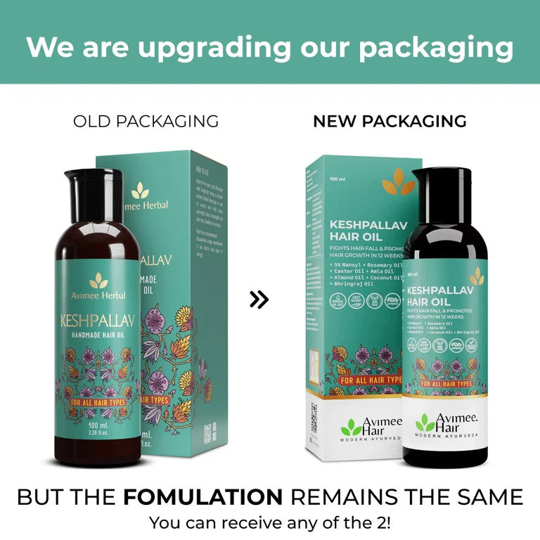 2x Avimee Herbal Keshpallav Hair Oil Growth Amla Castor 100ml-FREE SHIP