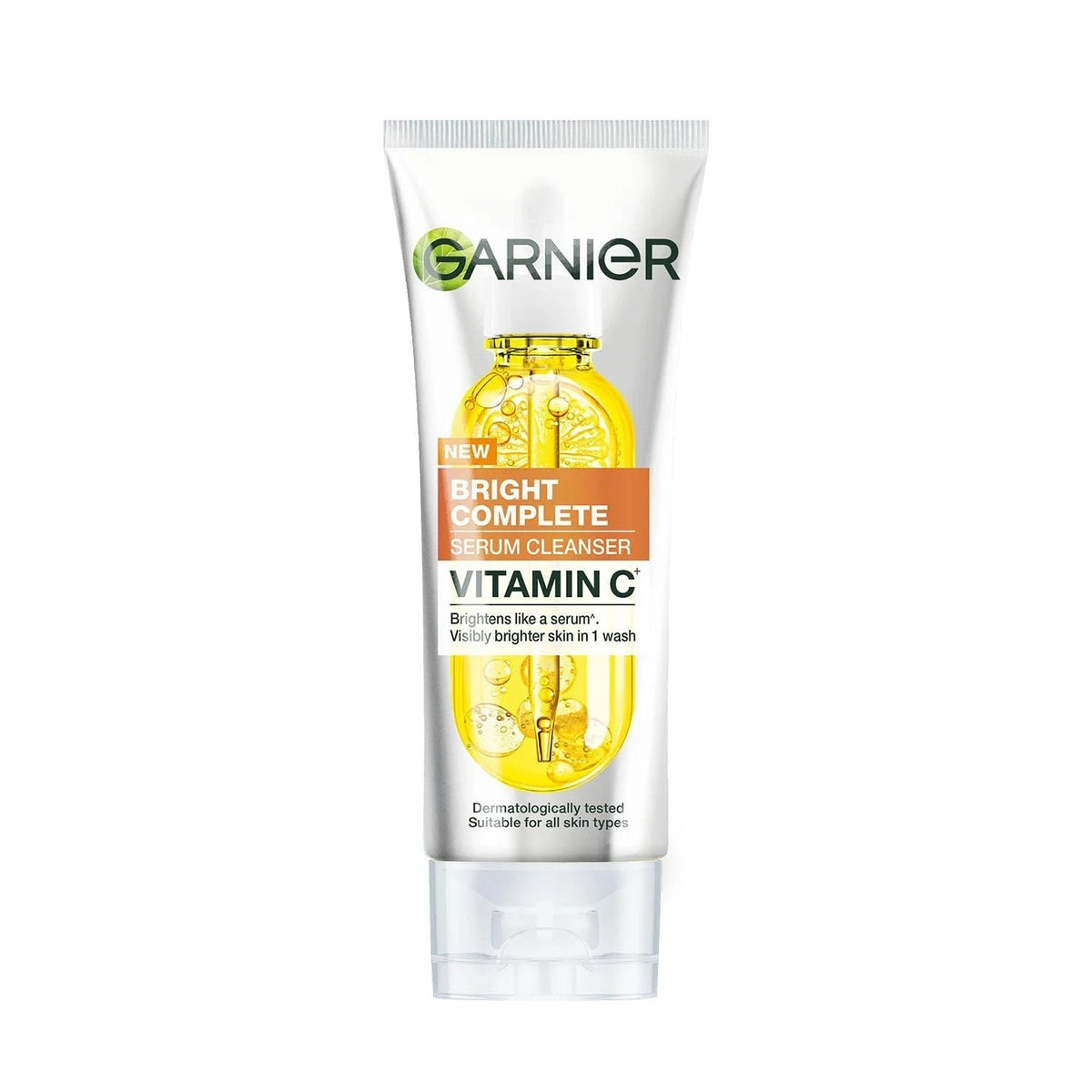 Garnier Vitamin C + Serum Face Wash | Visibly Brighter Skin in Just 1 Wash 100gm