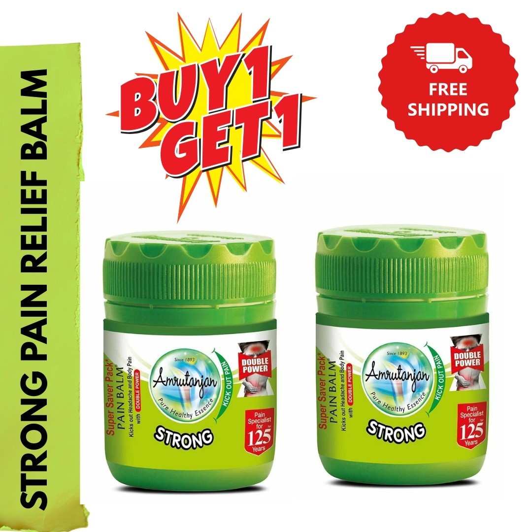 2X Amrutanjan Pain Balm 60ml Headache Migraine AND Cold+FREE SHIPPING