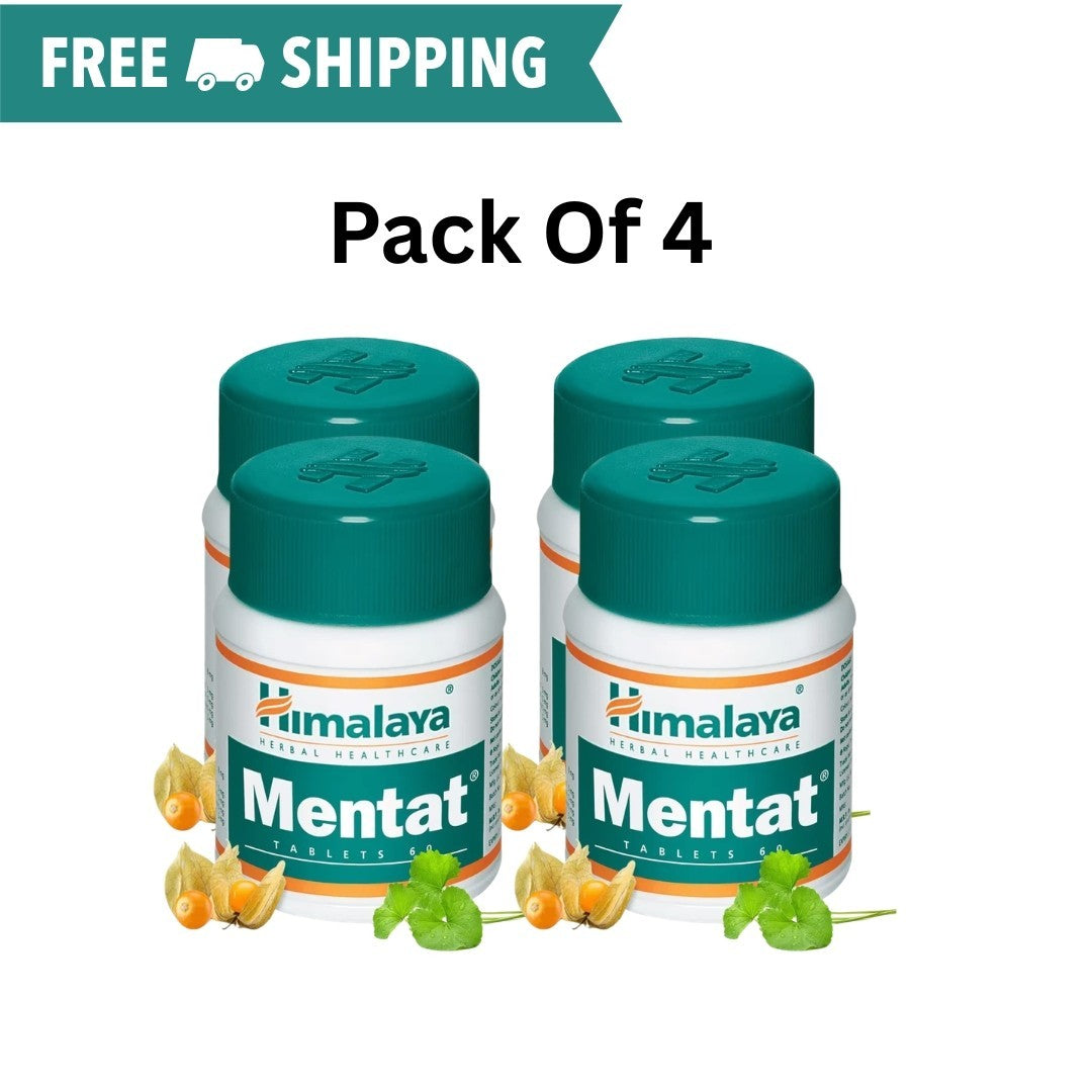 4X Himalaya MENTAT 60 Tablets Enhances Memory and Learning Capacity FREE SHIP