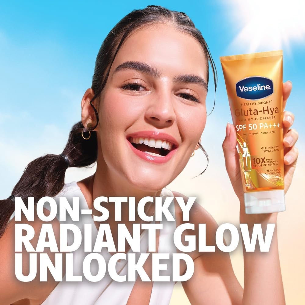 Vaseline Gluta Hya SPF 50 PA+++ Sunscreen Face &amp; Body 175ml Free Shipping
