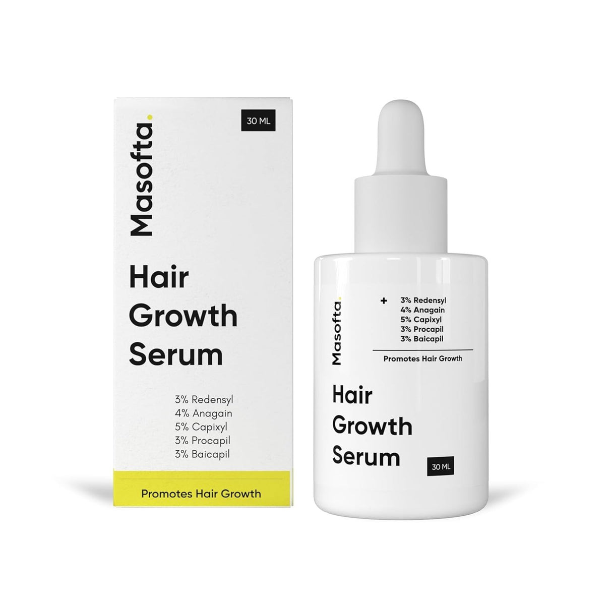 Masofta Hair Serum 30ml Redensyl, Capixyl, Anagain &amp; Biotin-FREE SHIPPING