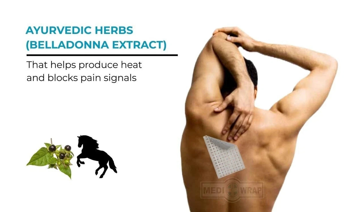 Mediwrap Belladonna Plasters 30 Sheets (3 X 10 Sheets) Herbal Pain Relief Patch