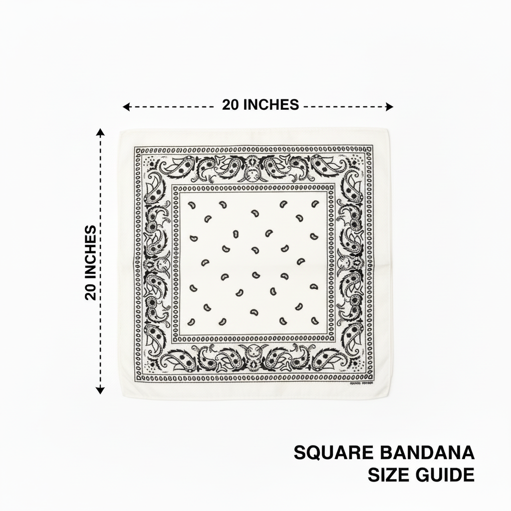 12 White Bandana 100%Cotton Paisley Print Double-Sided Scarf Head Neck FaceMasks
