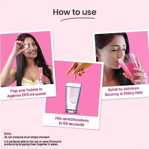 Chicnutrix Bounce Raspberry Biotin Selenium Hair Growth for Women 20 Tabs