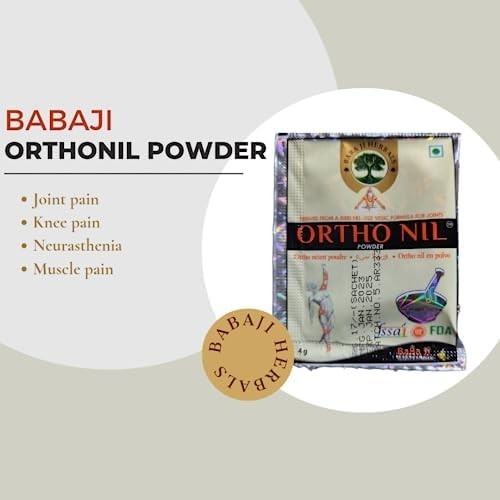Babaji Herbals Ortho Nil Powder 4g Pack of 56 - Joint Knee Muscle Pain Relief