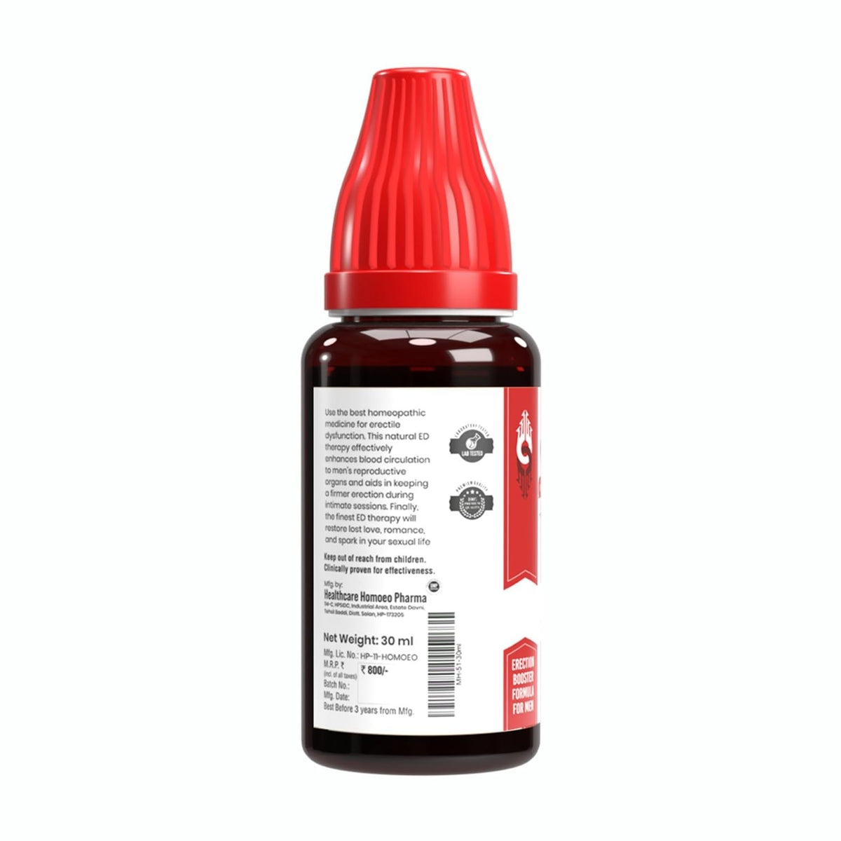 (3 Pack) Menherb MH-51 Homeopathic Drops 30ml for Men Stamina &amp; Wellness