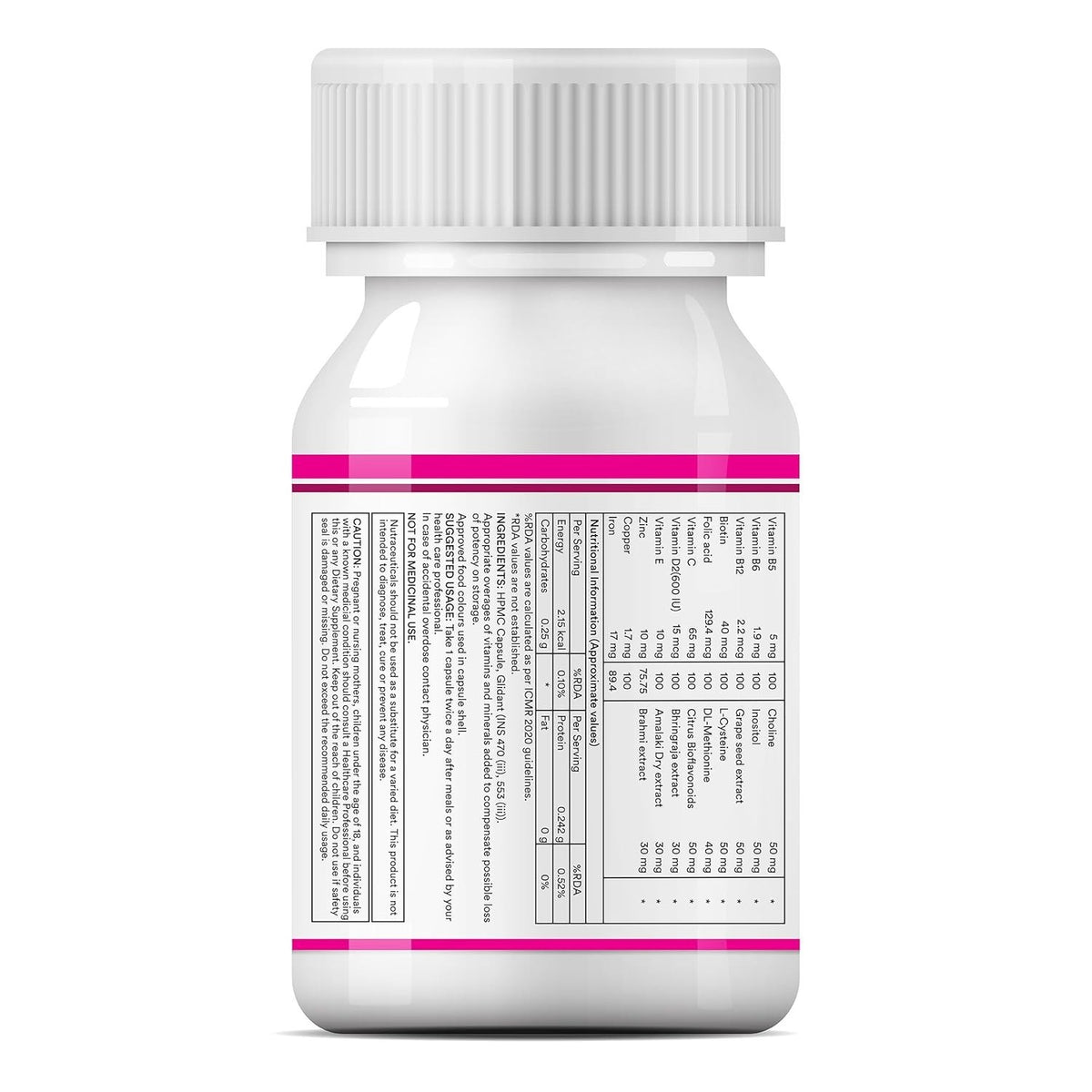 INLIFE Biotin Hair Skin Nails Supplement Multivitamin 60 Veg Capsules-Free Ship