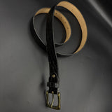Black Genuine CROC LEATHER Men's Belt Multiple Sizes+Free Shipping
