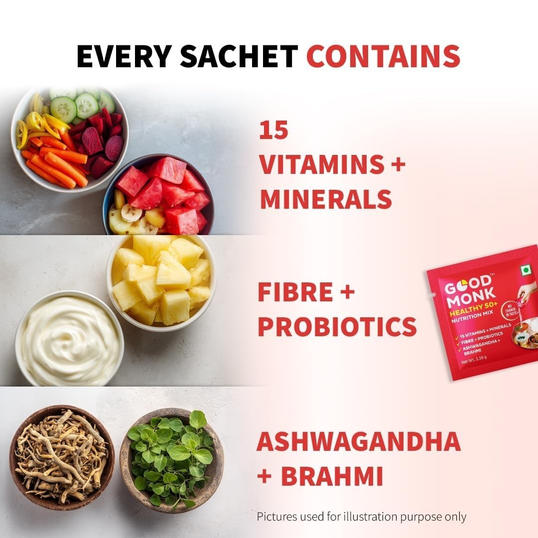 Healthy Multivitamin for men 50 Plus Probiotics &amp; Ashwagandha 30 Sachets