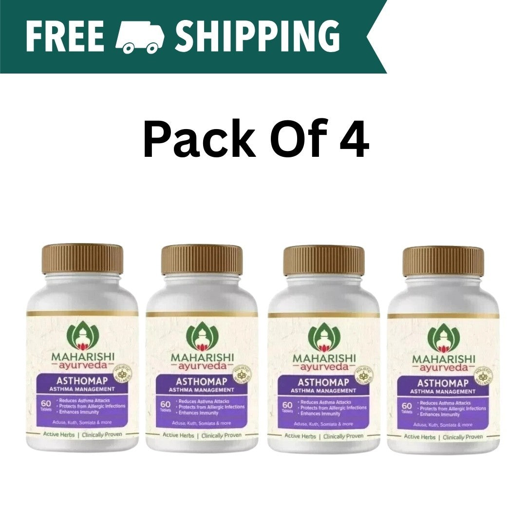 Maharishi Ayurveda Asthomap 60 Tablets Each Pack of 4 + Free Shippin