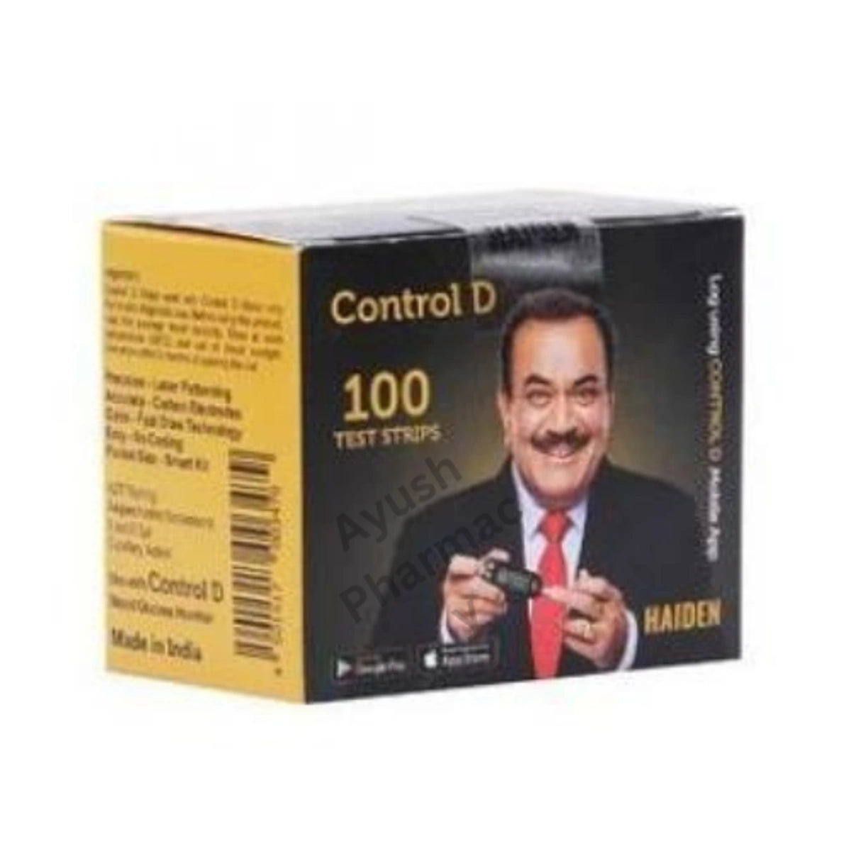 Control D Glucometer Test Strips 100 (2x50 Pack)