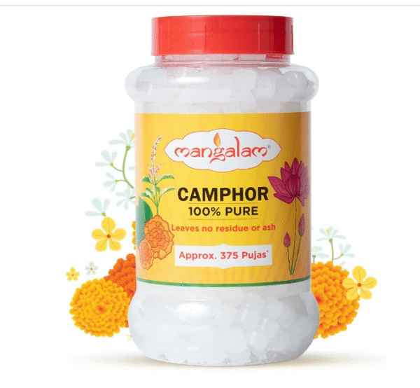 MANGALAM Camphor Tablet 250g Jar - Pack of 1 | 100% Pure | for Puja, Festivals & Other Religious Ritual | No Dangerous Chemicals | Leaves No Residue Or Ash