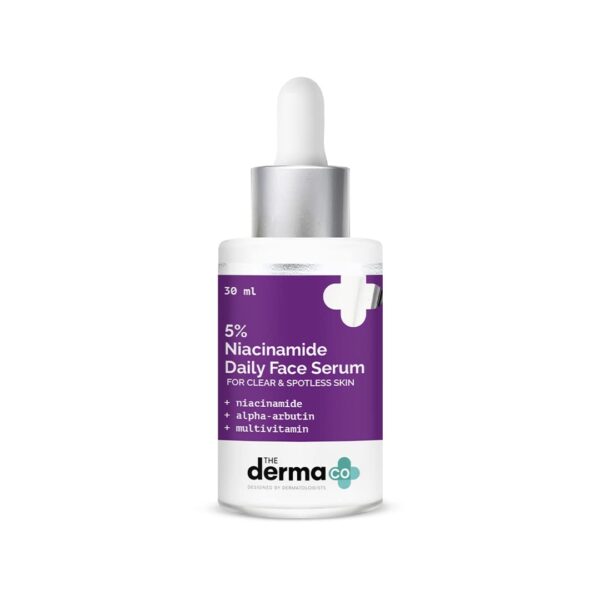 The Derma Co 5% Niacinamide Daily Face Serum with Alpha Arbutin & Multivitamin - 30ml