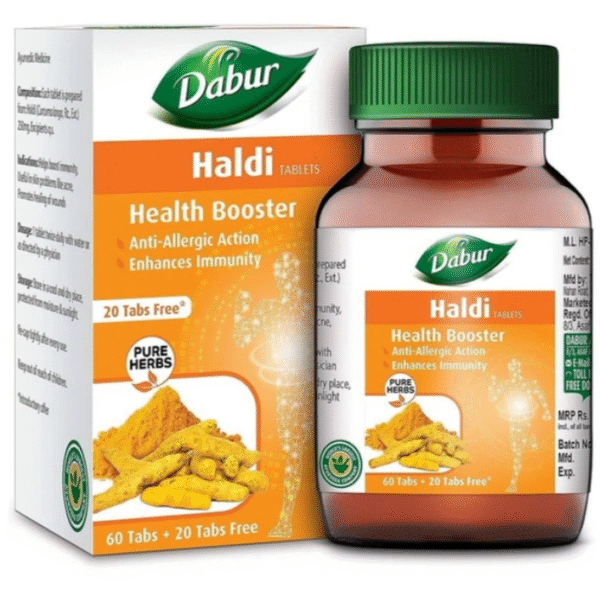 Dabur Haldi Tablet (60tab) + 20 Tab Free