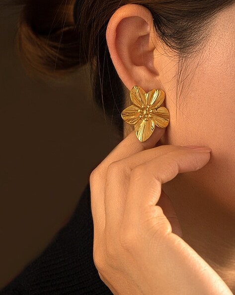 Golden Flower Earrings